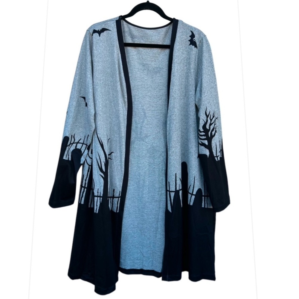NEW Gothic graveyard long cardigan 1X - Picture 7 of 8